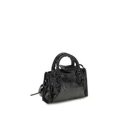 Balenciaga Black Lamb Leather Le City Nano Handbag