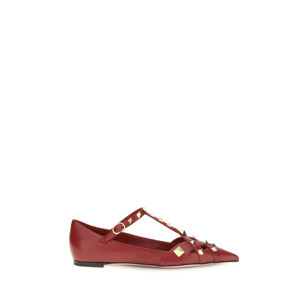 Valentino Garavani Multicolor Goatskin Studdy Ballet Flats
