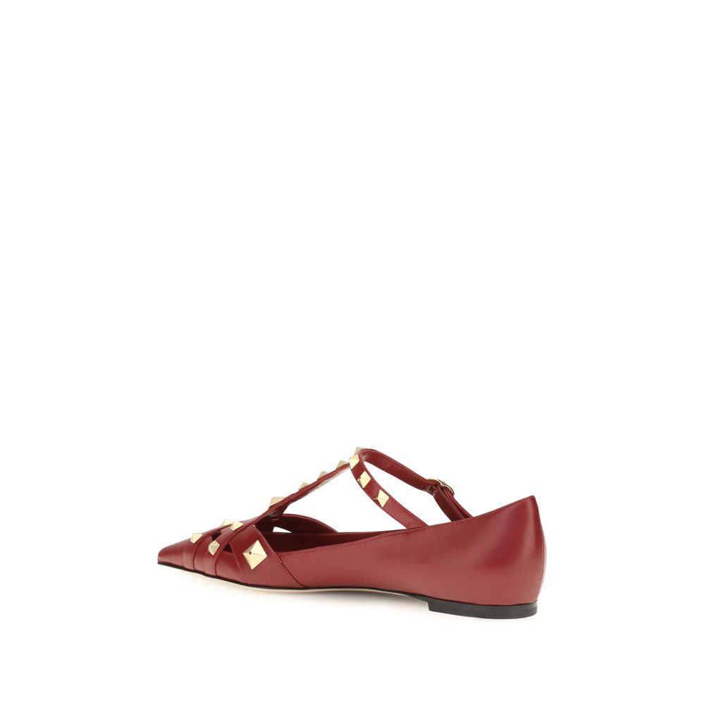 Valentino Garavani Multicolor Goatskin Studdy Ballet Flats