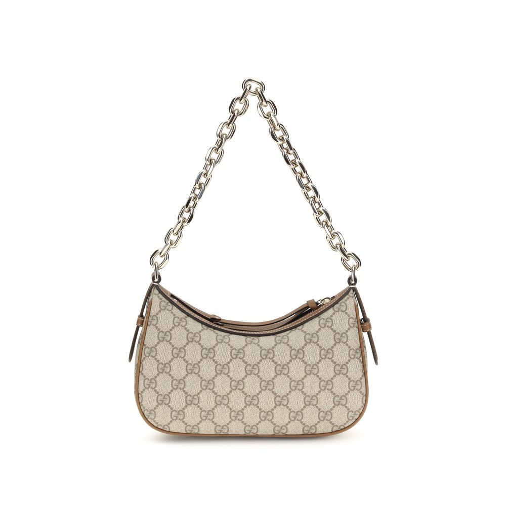 Gucci Beige Small GG Emblem Shoulder Bag