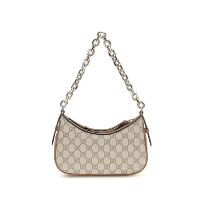 Gucci Beige Small GG Emblem Shoulder Bag