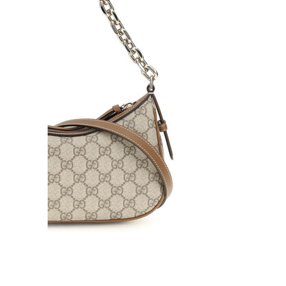 Gucci Beige Small GG Emblem Shoulder Bag