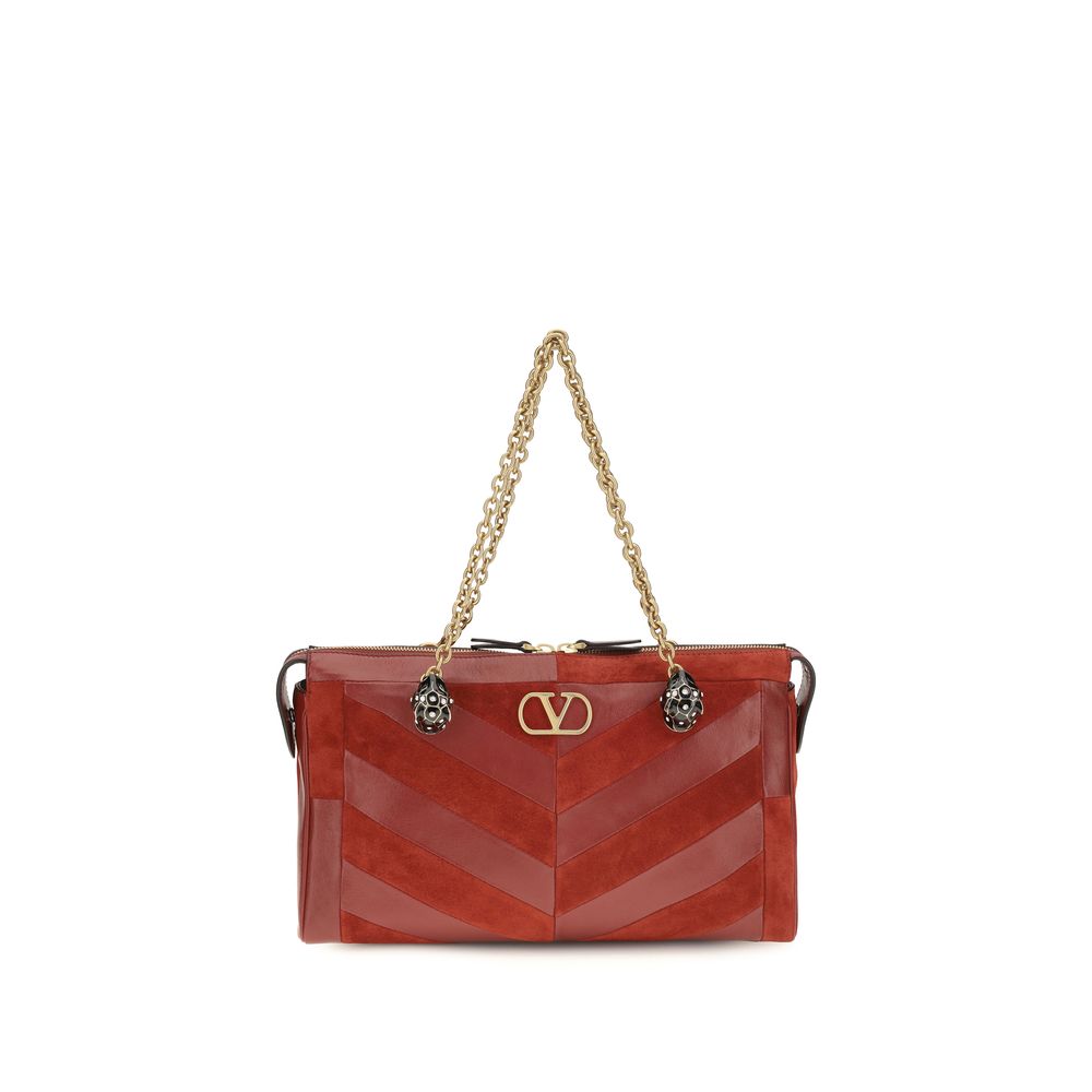 Valentino Garavani Multicolor Calf Leather Panthea Medium Shoulder Bag