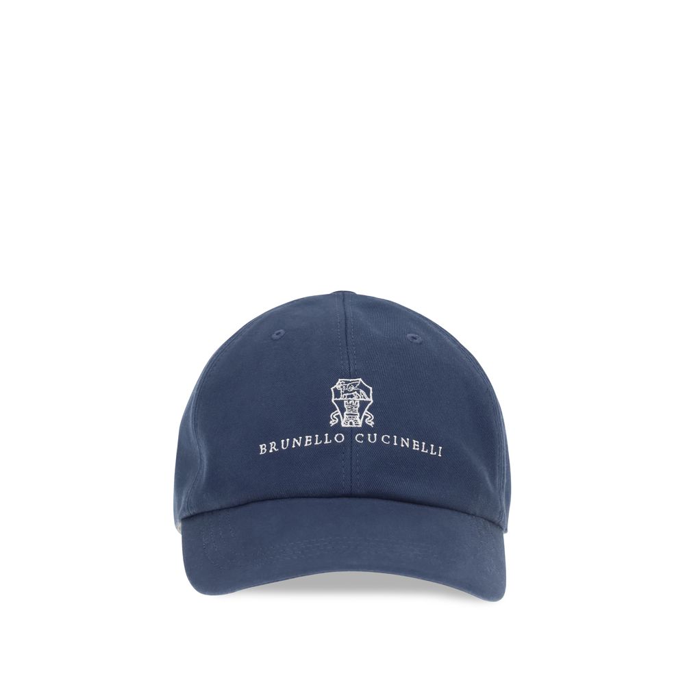 Brunello Cucinelli Blue Cotton Cap