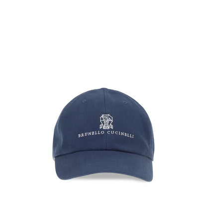 Brunello Cucinelli Blue Cotton Cap
