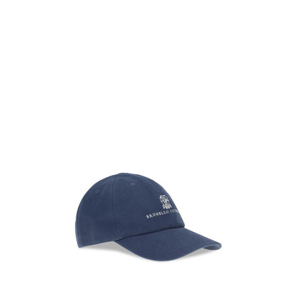 Brunello Cucinelli Blue Cotton Cap