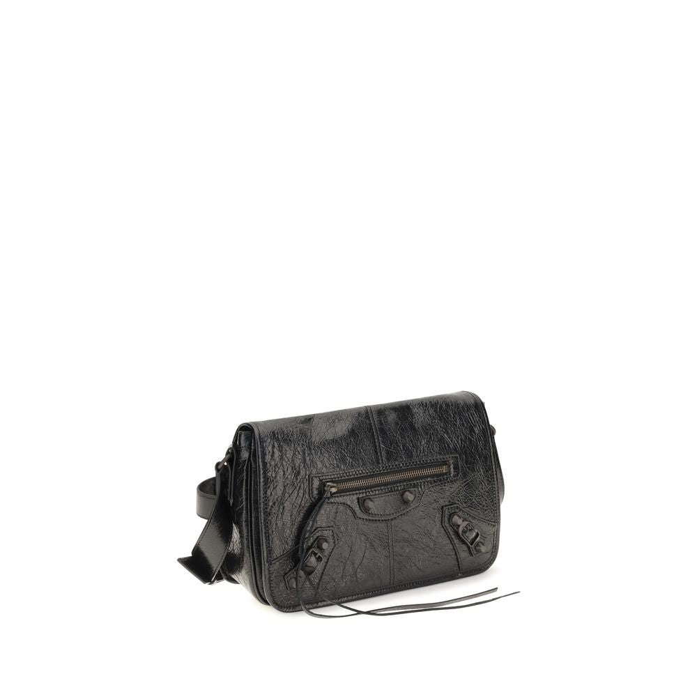Balenciaga Black Lamb Leather Small Le City Shoulder Bag
