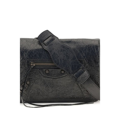 Balenciaga Black Lamb Leather Small Le City Shoulder Bag