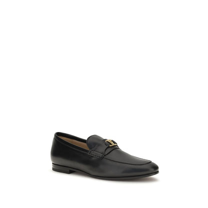 Valentino Garavani Black Calf Leather VLogo Signature Slip-On Loafers