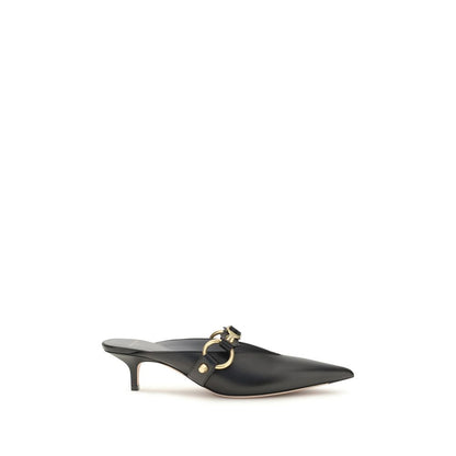 Balenciaga Black Calf Leather City Mules