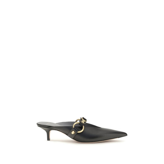 Balenciaga Black Calf Leather City Mules