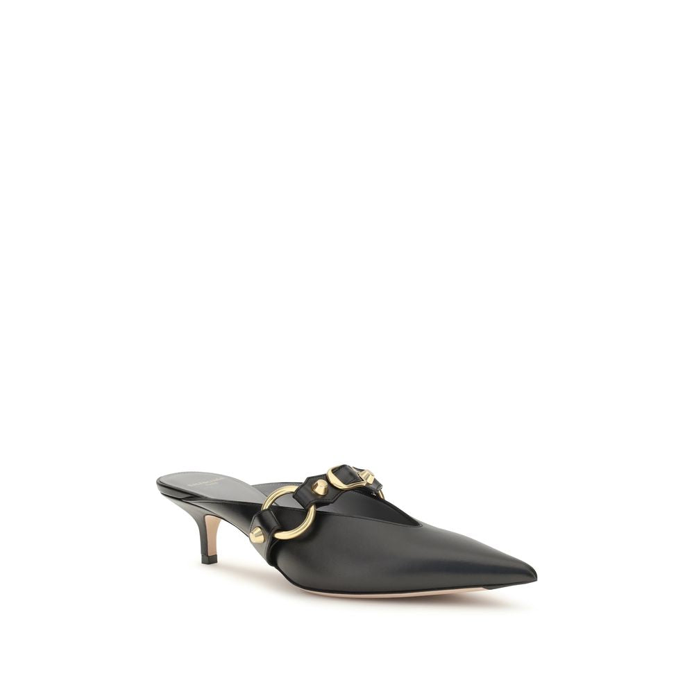 Balenciaga Black Calf Leather City Mules