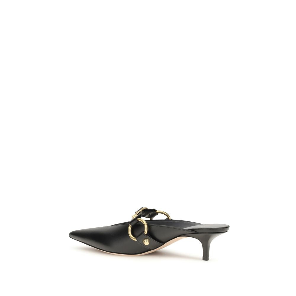 Balenciaga Black Calf Leather City Mules