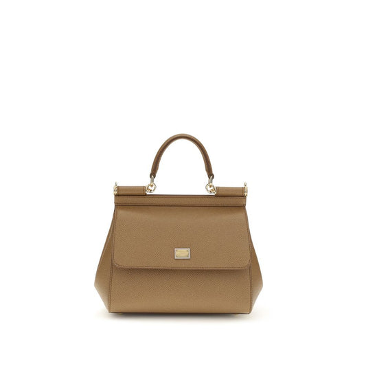 Dolce & Gabbana Beige Leather Sicily Handbag