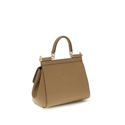 Dolce & Gabbana Beige Leather Sicily Handbag