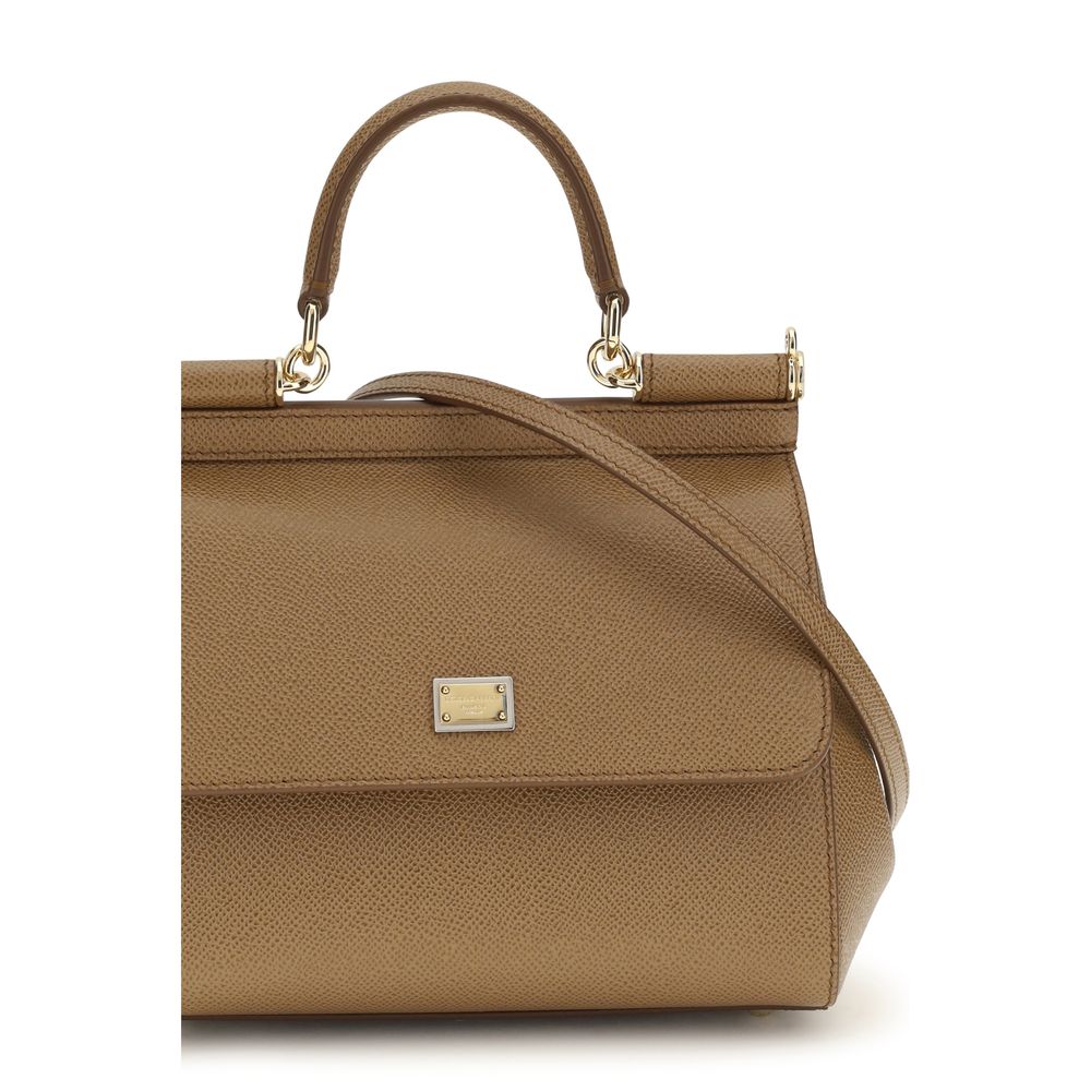 Dolce & Gabbana Beige Leather Sicily Handbag