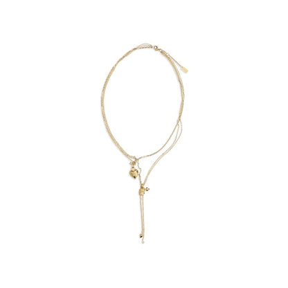 Chloé Gold Brass Paddington Mini Necklace