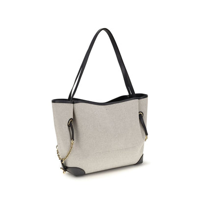 Chloé Gray Cotton Clover Tote Bag
