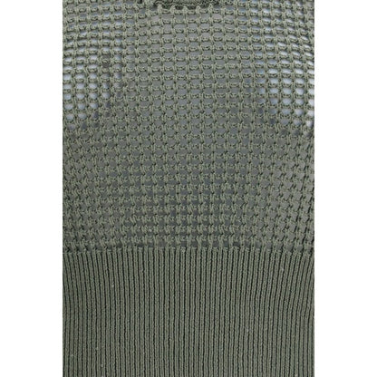 Brunello Cucinelli Green Cotton Perforated Sequin Tank Top