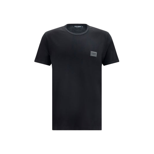 Dolce & Gabbana Black Cotton T-Shirt for Men