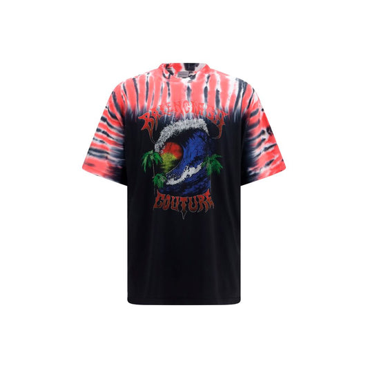 Balenciaga Black Extreme Tie Dye Cotton T-Shirt
