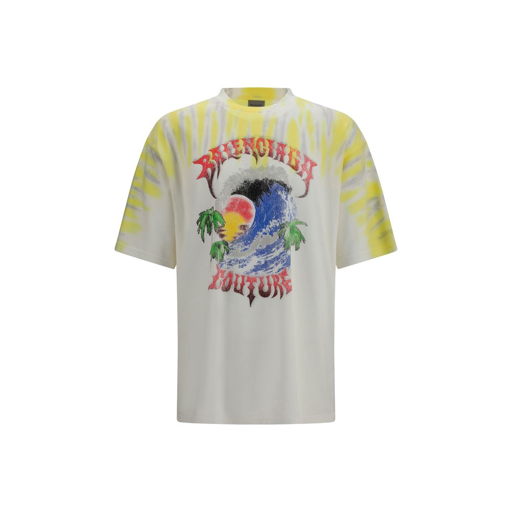 Balenciaga Extreme Tie Dye Cotton T-Shirt - Medium Fit
