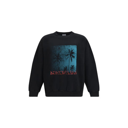 Balenciaga Black Printed Cotton Sweatshirt