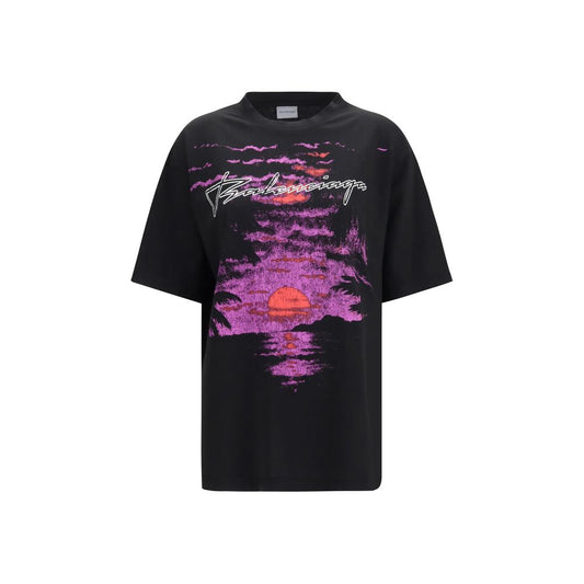 Balenciaga Black Cotton Sunset Graphic Dream Medium Fit T-Shirt