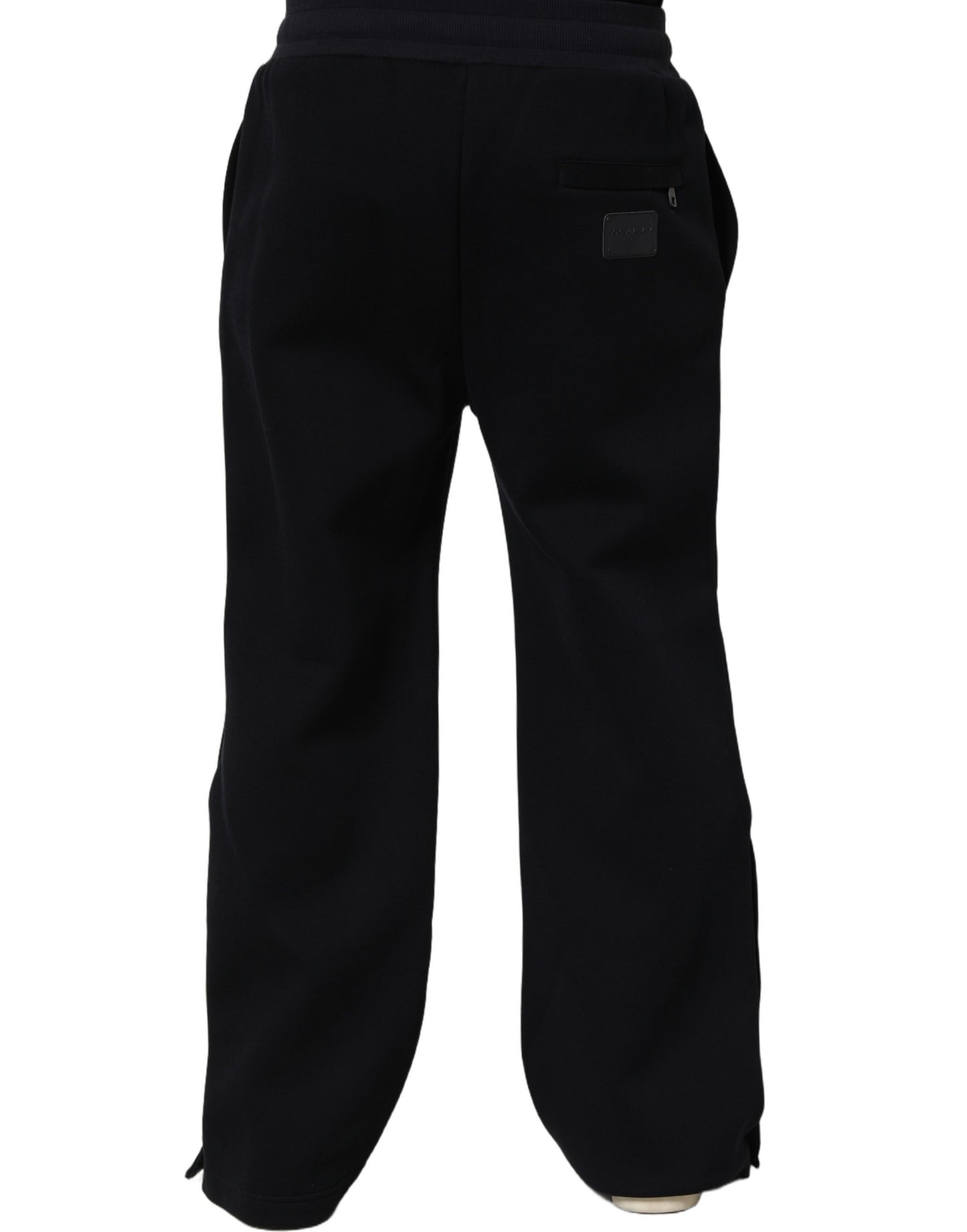 Dolce & Gabbana Black Drawstring Viscose Jogger Pants