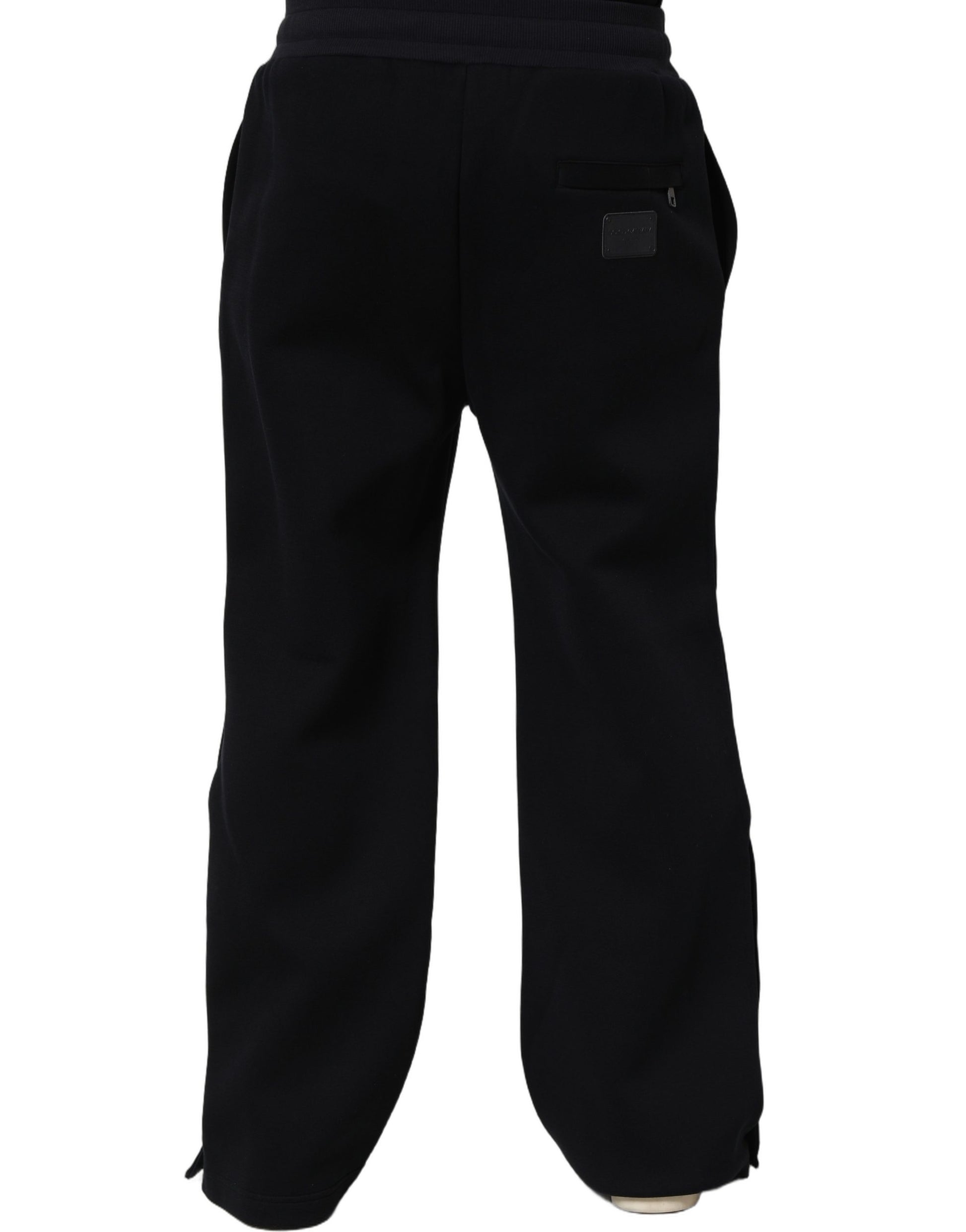 Dolce & Gabbana Black Drawstring Viscose Jogger Pants
