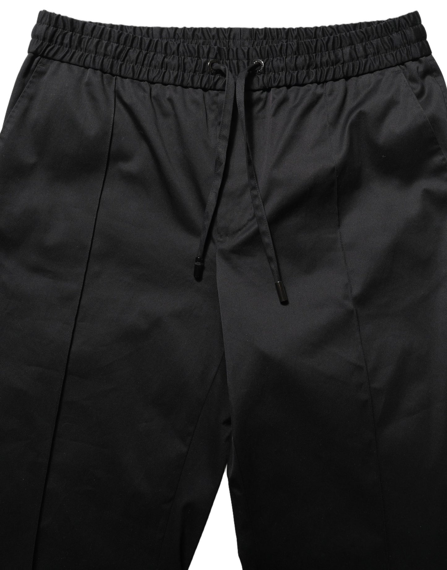 Dolce & Gabbana Black Drawstring Cotton Jogger Pants