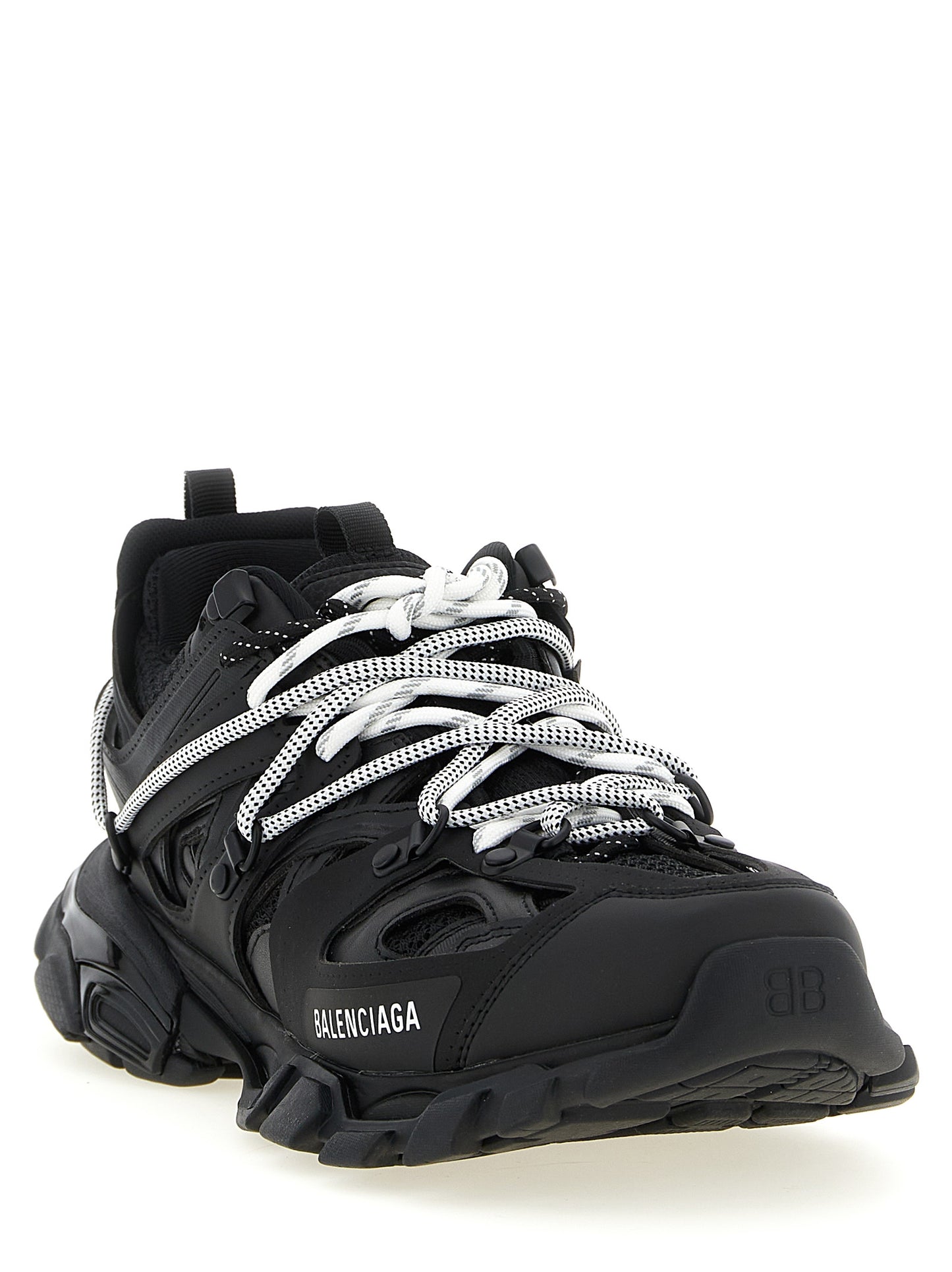 Balenciaga Track Trail Laces Black Polyethylene Athletic Sneakers EU45/US12