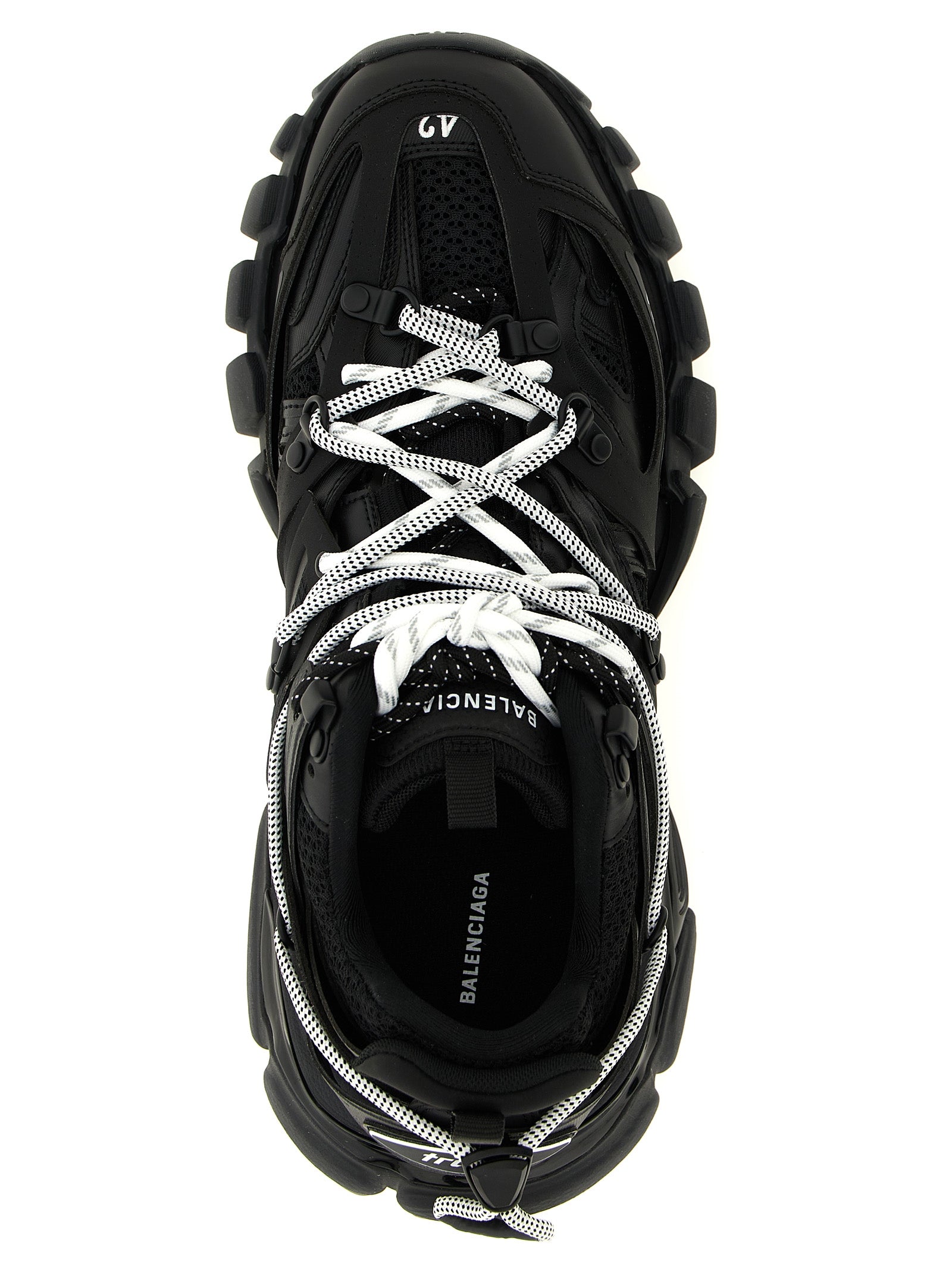 Balenciaga Track Trail Laces Black Polyethylene Athletic Sneakers EU45/US12
