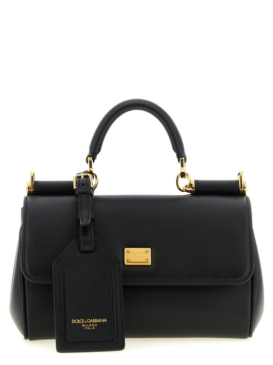 Dolce & Gabbana Black Calfskin Handbag - My Sicily Mini