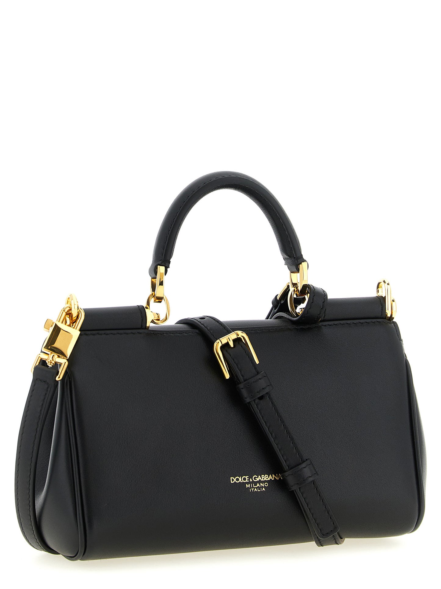 Dolce & Gabbana Black Calfskin Handbag - My Sicily Mini