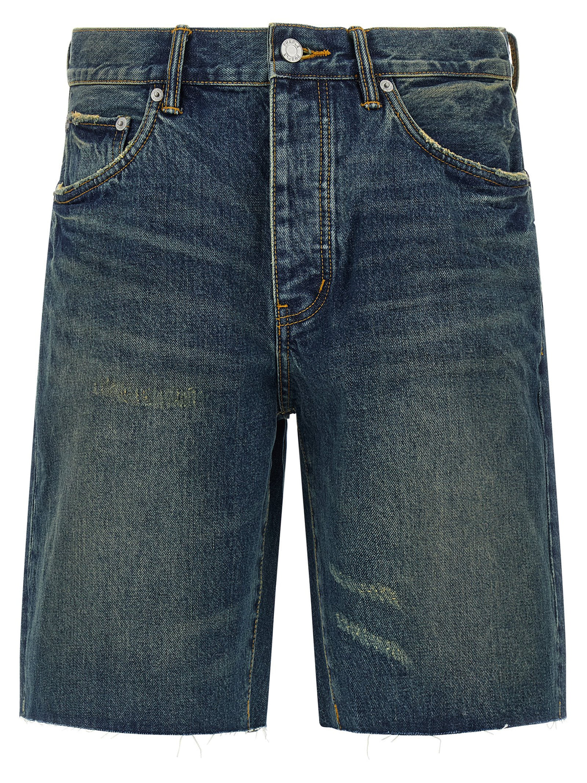PURPLE Blue Cotton Bermuda Shorts