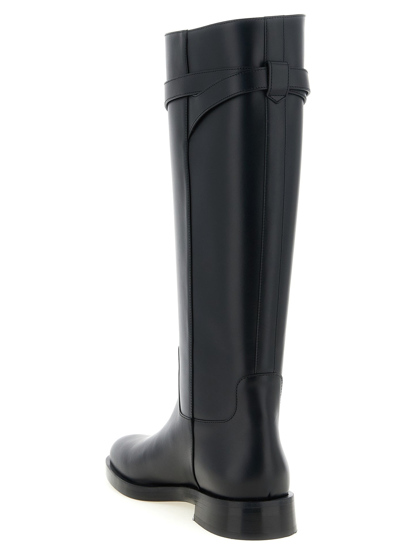 Valentino Garavani Black Calfskin Over The Knee Boots