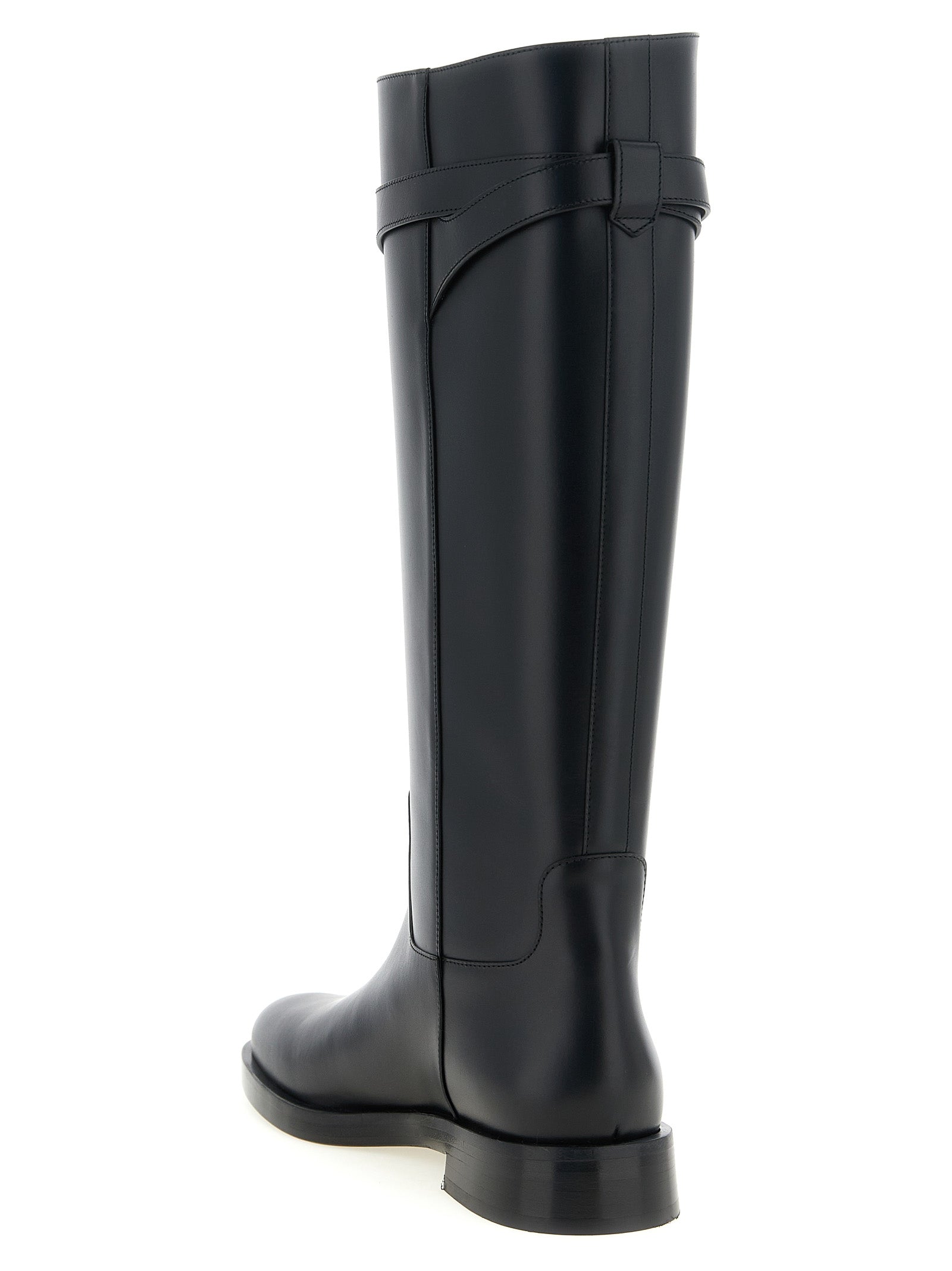 Valentino Garavani Black Calfskin Over The Knee Boots