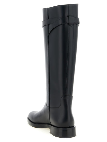 Valentino Garavani Black Calfskin Over The Knee Boots