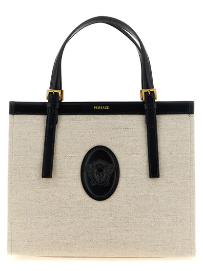Versace Medium Rivière Beige Leather Tote Bag