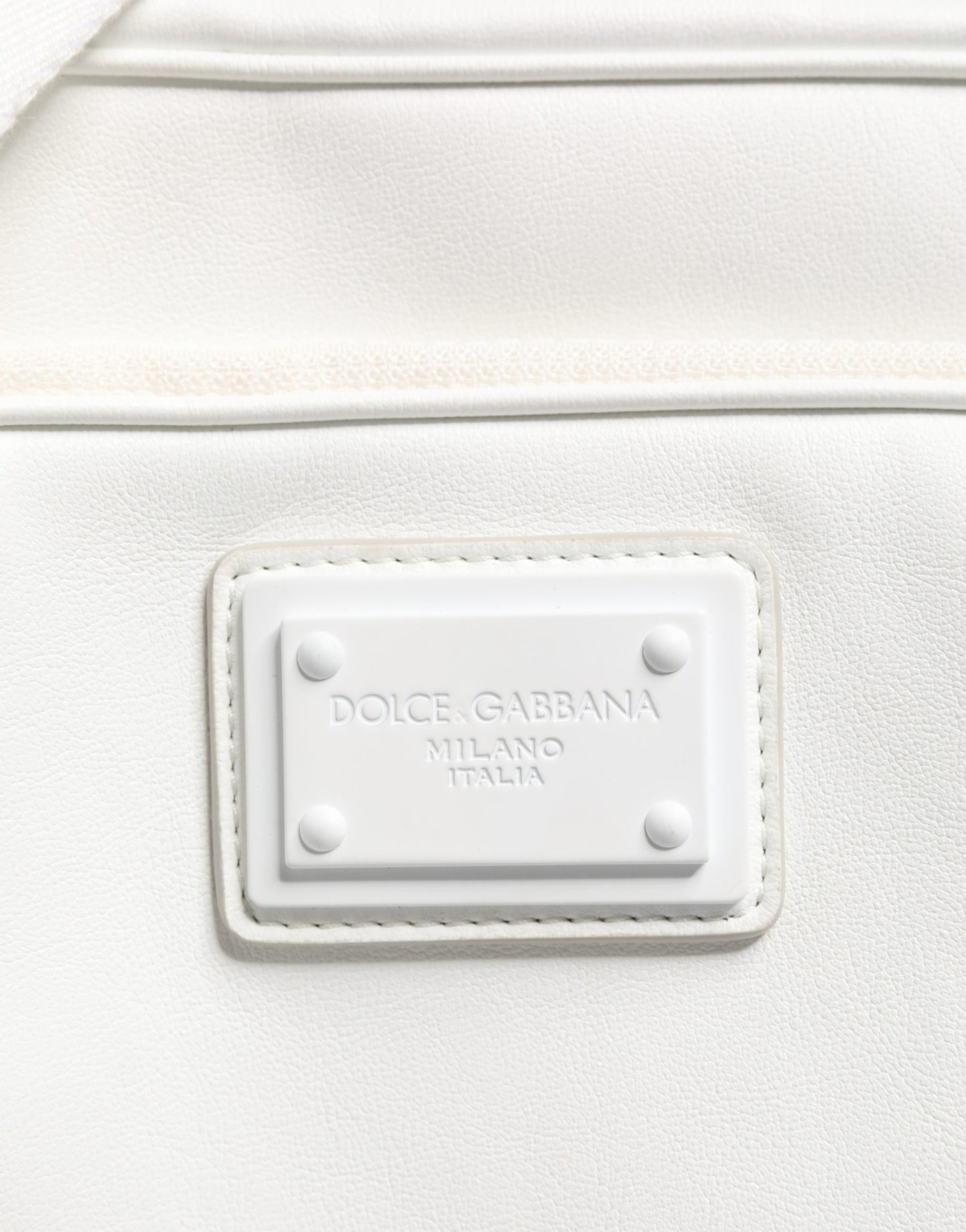 Dolce & Gabbana White Logo Plaque Crossbody Shoulder Bag for Men