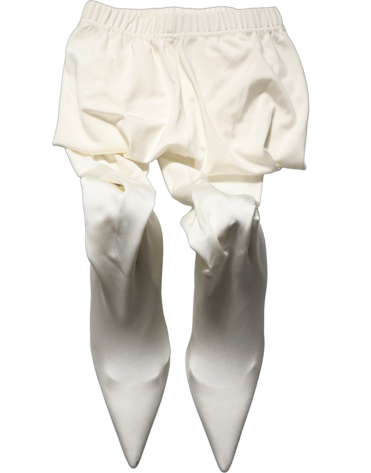 Dolce & Gabbana White High Heel Pumps with Jersey Tights