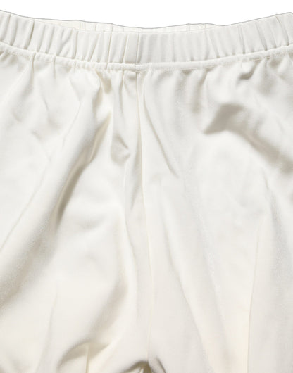 Dolce & Gabbana White High Heel Pumps with Jersey Tights