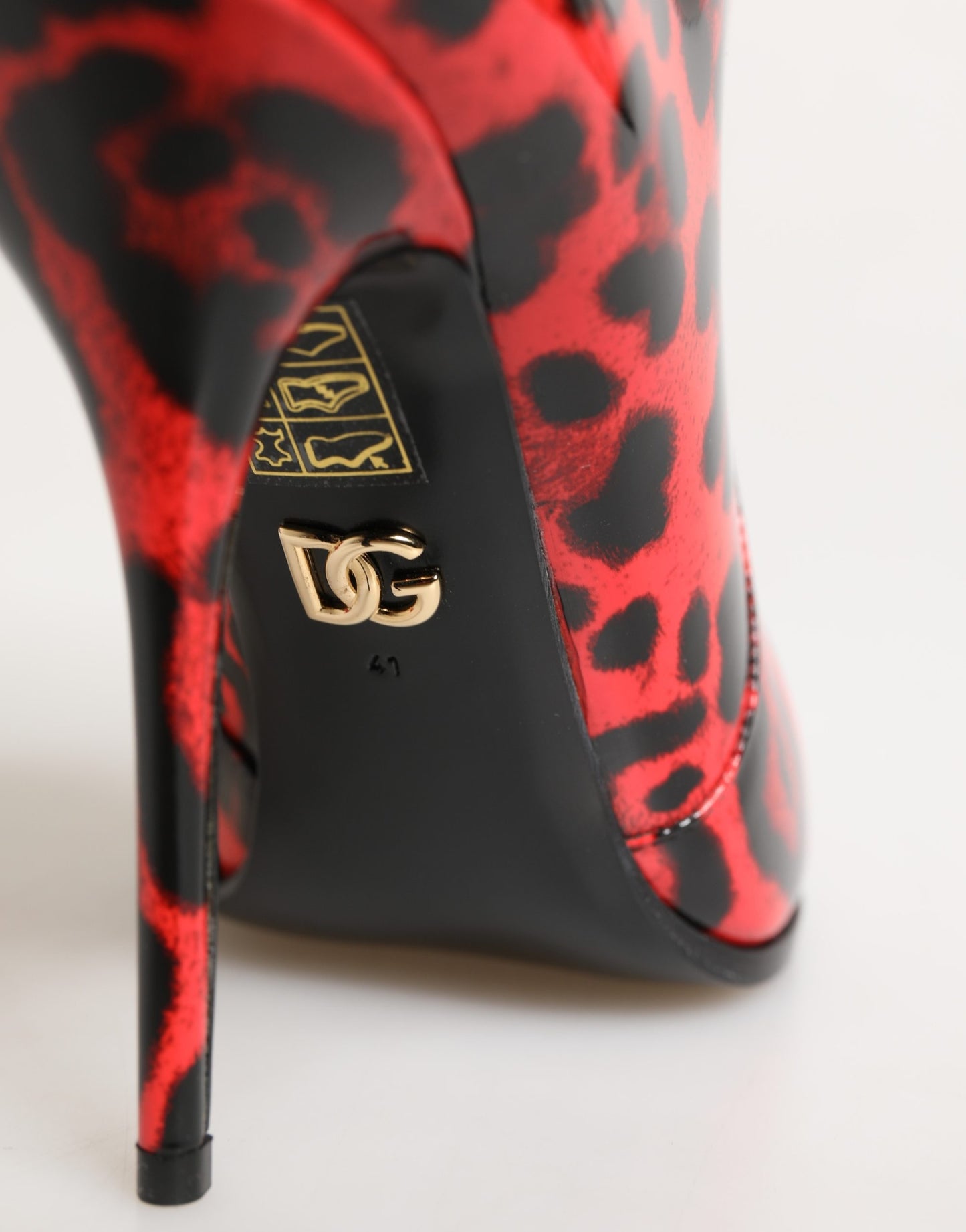 Dolce & Gabbana Red Leopard Cardinale Ankle Boots