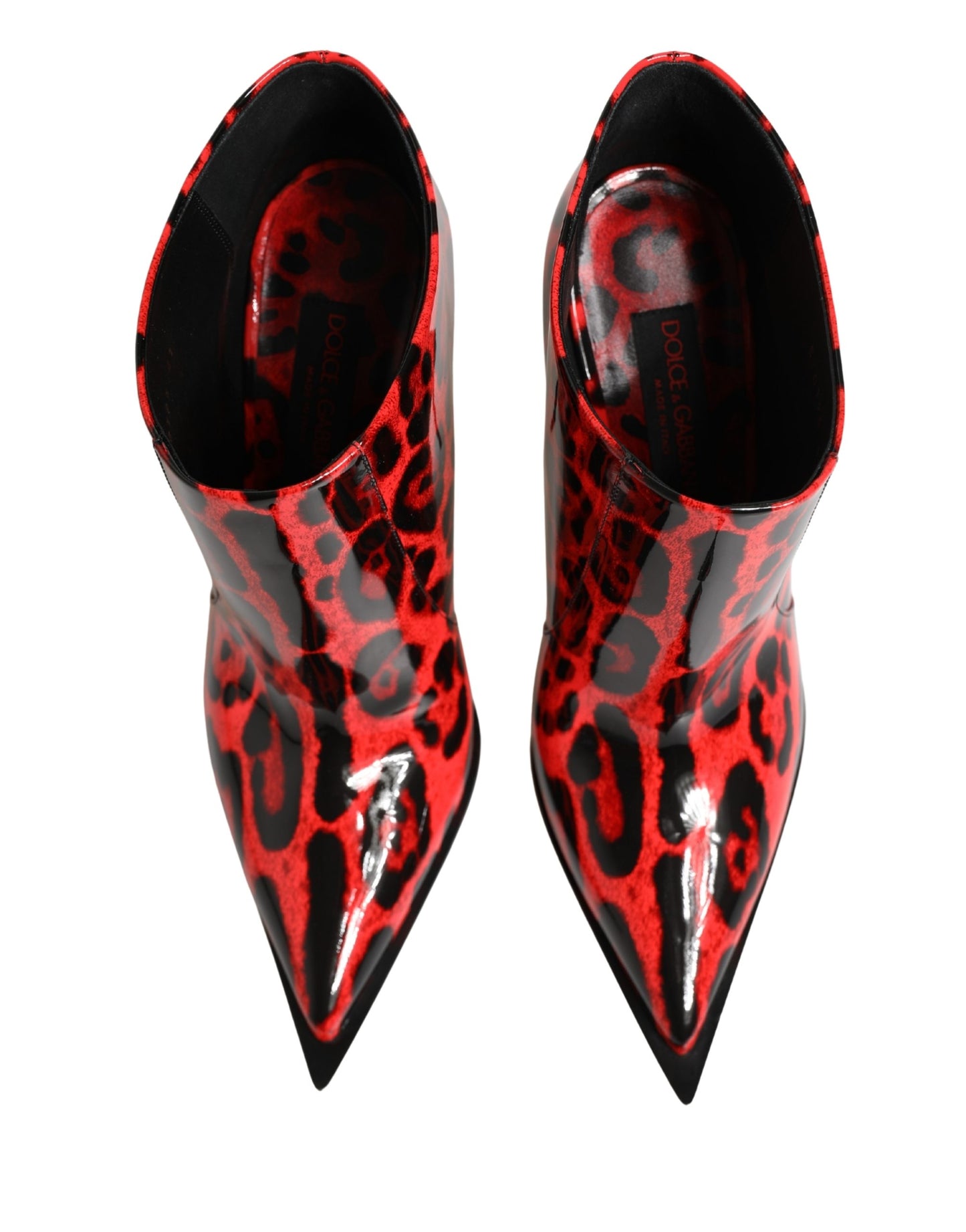 Dolce & Gabbana Red Leopard Cardinale Ankle Boots