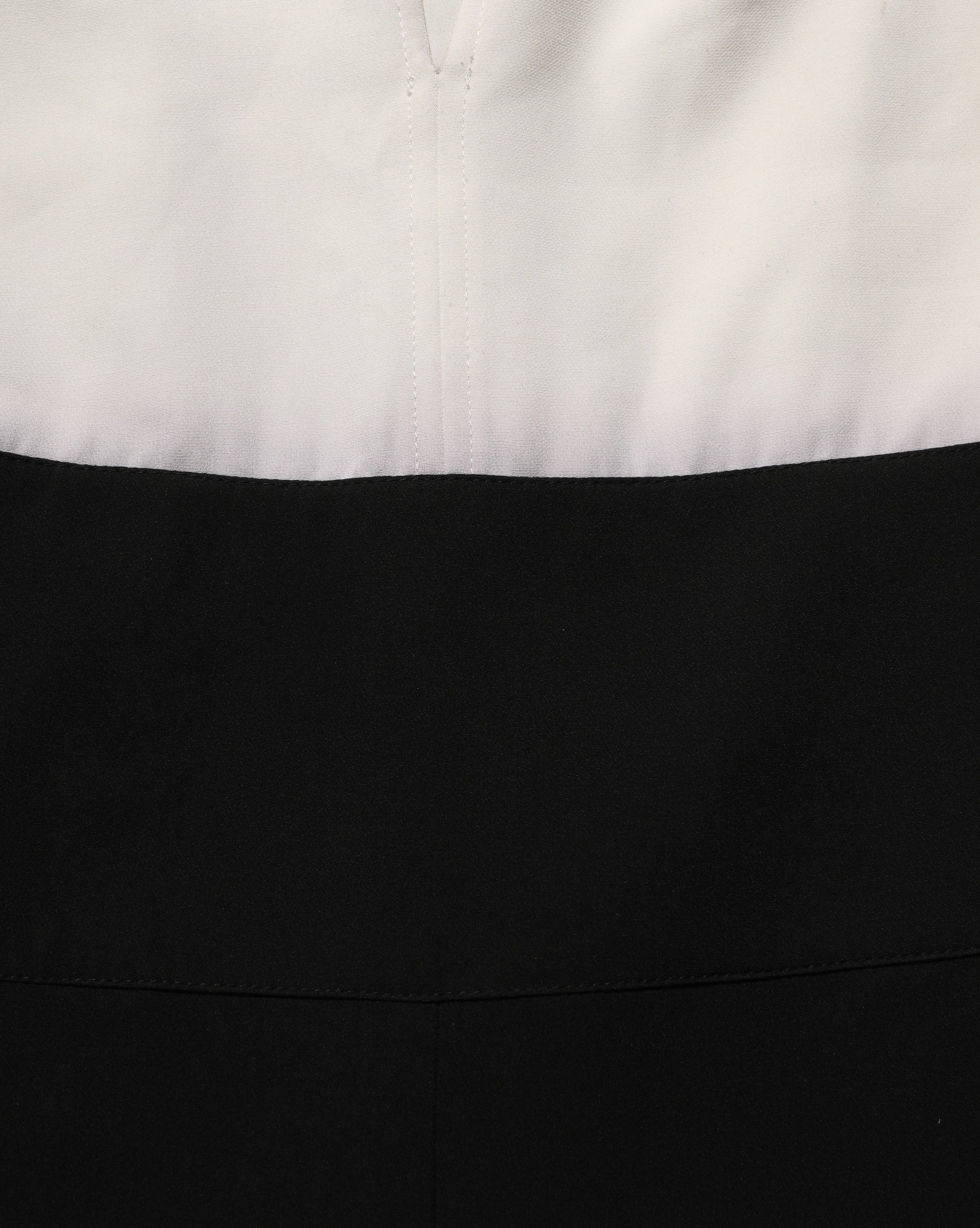Atos Lombardini White Black Plunging Neck Sleeveless Bodysuit Dress
