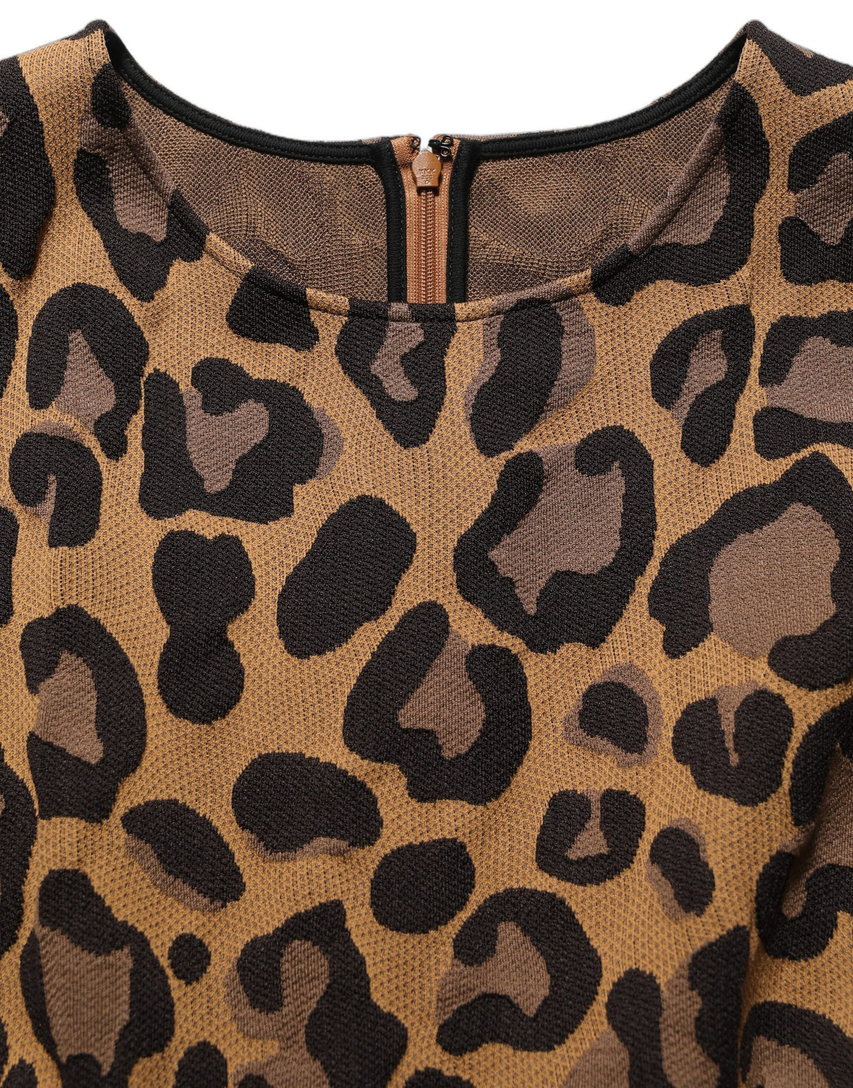 Dolce & Gabbana Brown Leopard Print Flared A-line Mini Dress