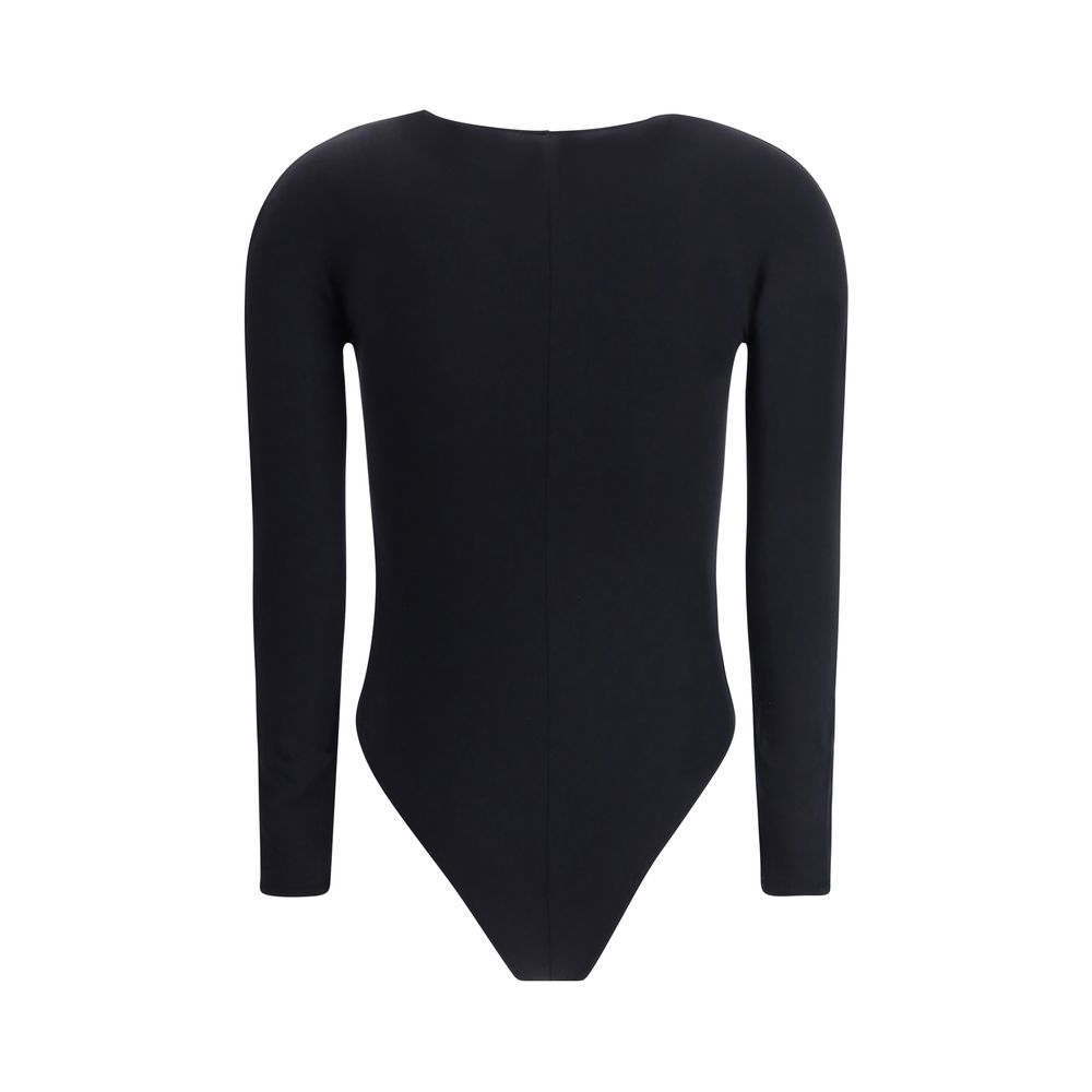 Wolford Black V-Neck Bodysuit