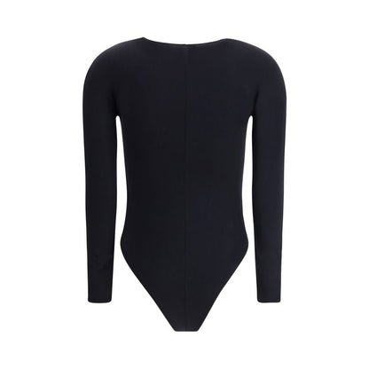Wolford Black V-Neck Bodysuit