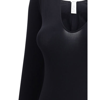 Wolford Black V-Neck Bodysuit